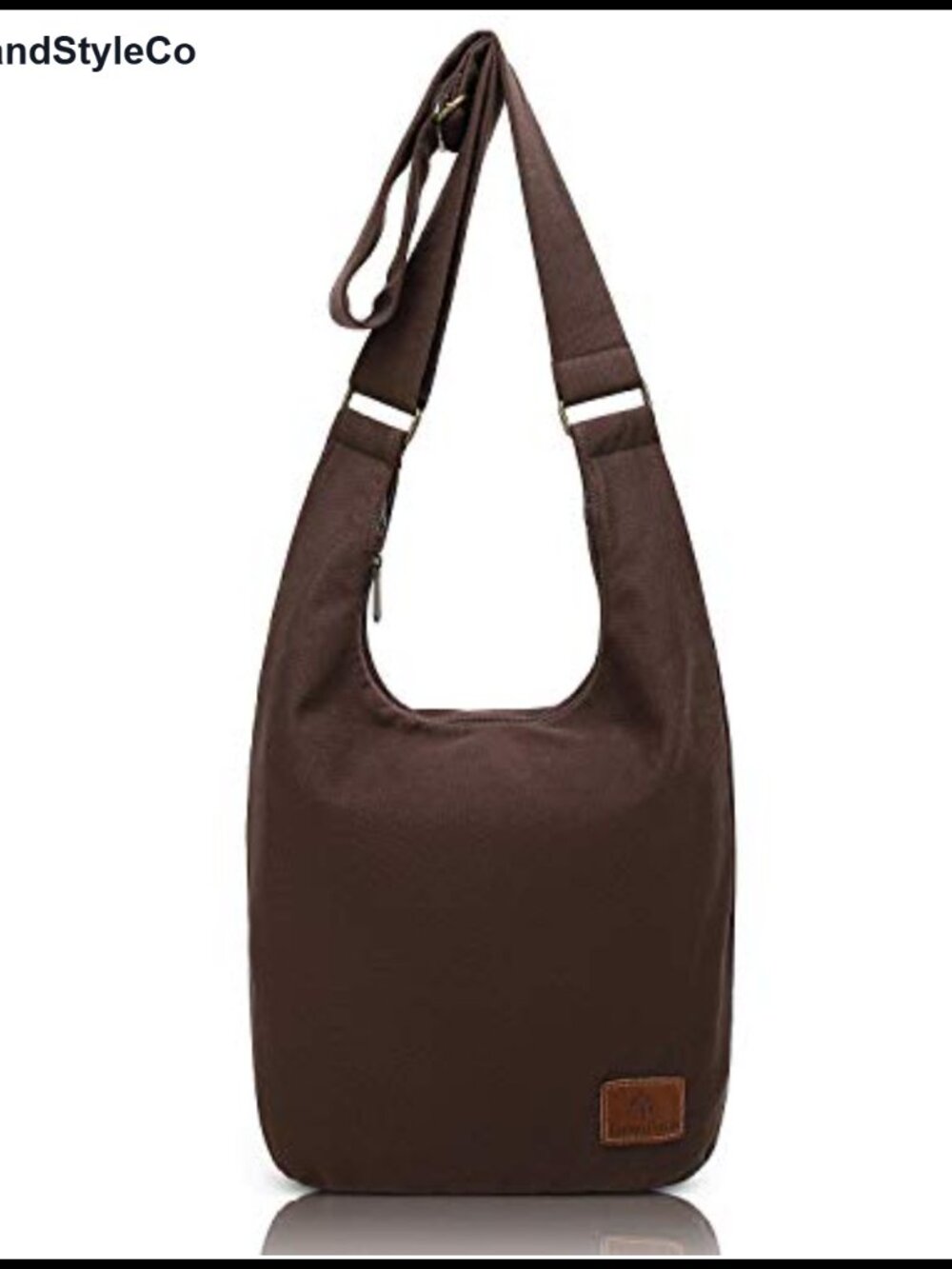 Hippie Crossbody Bag Canvas Sling Large Capacity Top Zip Handmade